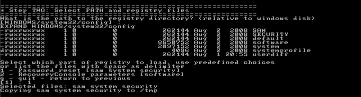 Select registry path