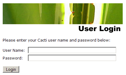 Login page