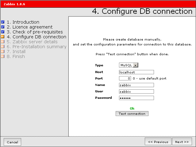 Configure DB connection