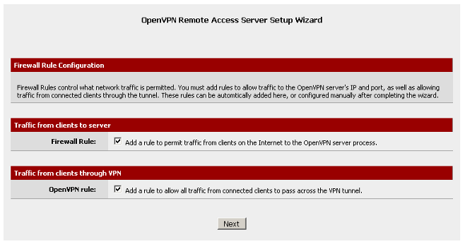 Firewall Rule Configuration