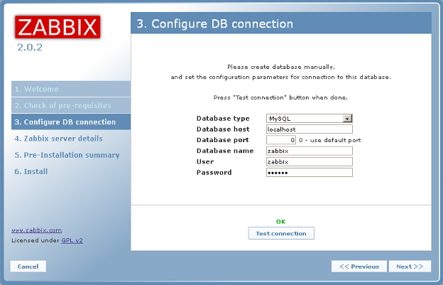 Configure DB connection